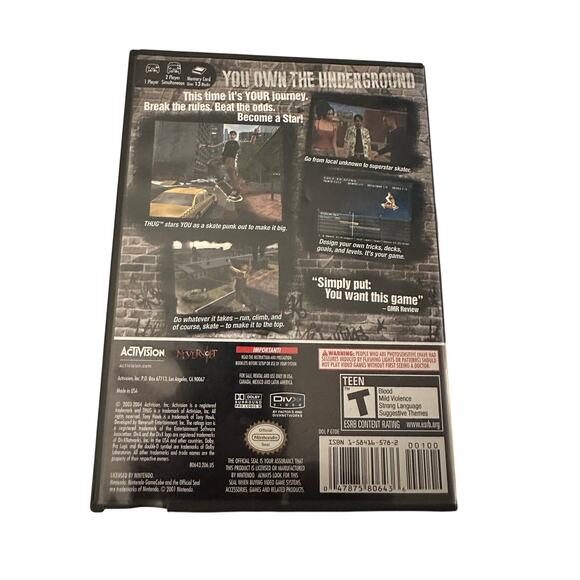 Nintendo GameCube Tony Hawk's Underground - Picture 2 of 3